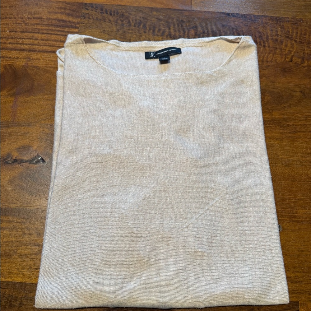 INC International Concepts Beige Knit Top